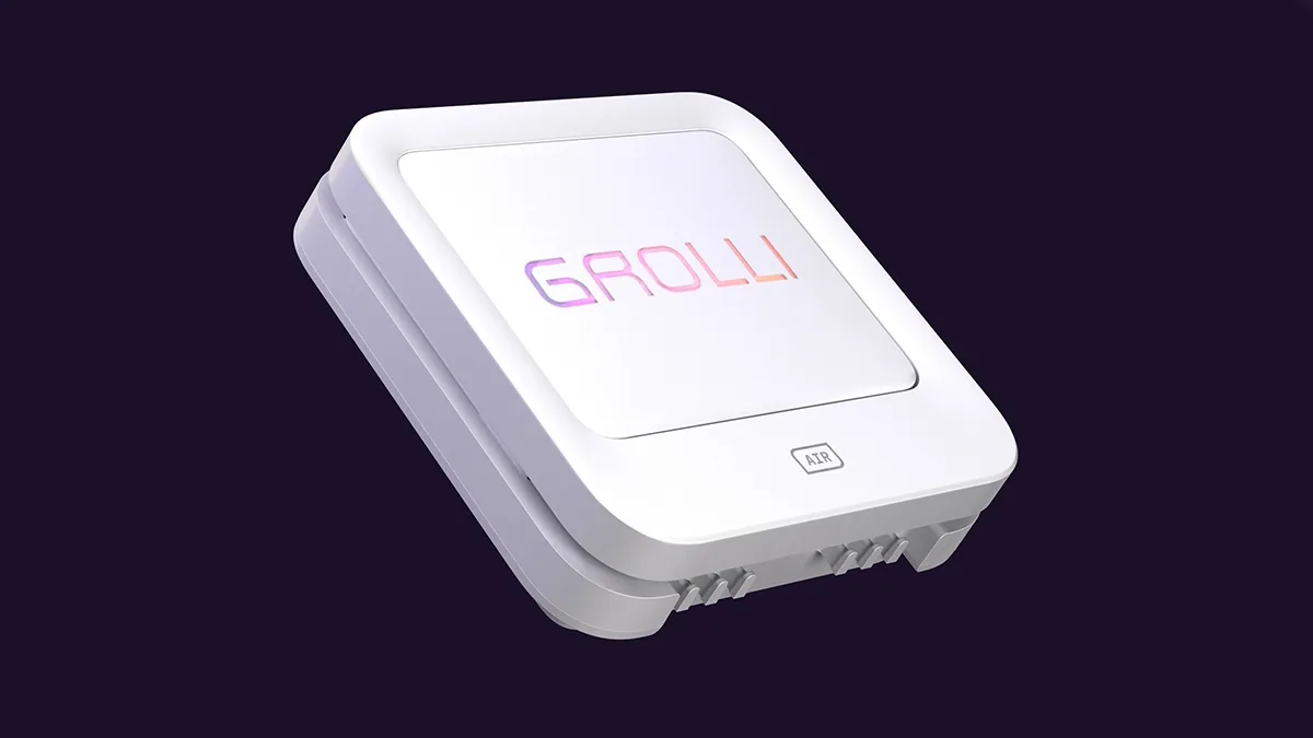Grolli Air: белый корпус со светящимся логотипом